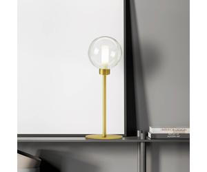 miloox by Sforzin Lampada da tavolo Dom, a 1 luce, trasparente/oro, altezza 48,5 cm, vetro miloox by Sforzin