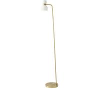 FIFTY LAMPADA DA TERRA STRUTTURA OTTONE VETRO BIANCO OPALE ATTACCO E14