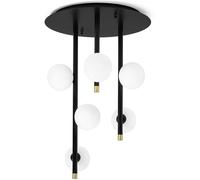 Miloox Pomi lampada da soffitto 6x40 W bianco-nero 1744.100