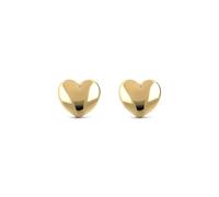 MILOR Orecchini a lobo donna in oro 9Kt - Orecchini cuore anallergici e Ipoallergenici - Gioielli donna made in Italy - Regalo per nascita, battesimo e comunione