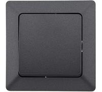MILOS interruttore a croce, antracite, con cornice, incasso