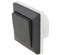 MILOS - Interruttore a levetta da incasso per esterni, IP44, 250 V, con guarnizione per ambienti umidi, colore: grigio antracite
