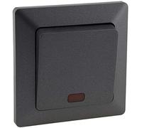 MILOS interruttore di comando, antracite, con cornice