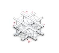 Milos Pro-30 QTU35sp QTU35sp - Traversa a T a 3 vie, angolo di 90°, colore argento, G
