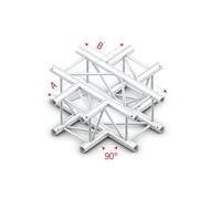 Milos Pro-30 Square G Truss - Cross 4 way - 50 cm QCU41sp - 90° Corner - Argento - G