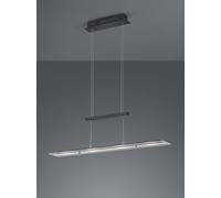 MILOS SOSPENSIONE LED 20W 2200lm, 3000K RETTANGOLARE NERA L. 80CM