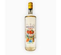 Milosc Vodka Pesca - Vodka Italiana alla Pesca Bianca e Gialla - Aromi Mediterranei e Note Agrumate - Perfetta per Cocktail e Mixology - Vol. 20% - Bottiglia da 1L