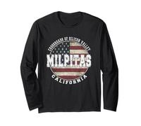 Milpitas California, Vendemmia, Bandiera Americana Maglia a Manica