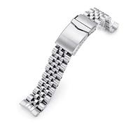 MiLTAT Cinturino per orologio da 20 mm per Seiko Mini Turtle SRPC35 SRPC41, maglie a vite solide Super-O, Acciaio inox, Large, Classico