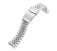 MiLTAT Cinturino Super-JUB da 20 mm compatibile con Seiko 5 Sports 40 mm SRPE51 SRPE53 SRPE57 SRPG35 fibbia a V bicolore lucido, Man's size, Agata