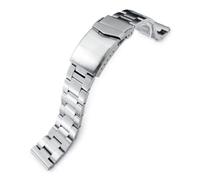 MiLTAT Cinturino Super-O Boyer da 19 mm con estremità dritta in acciaio inossidabile 316L spazzolato, Man's size, Agata