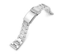 MiLTAT Cinturino universale affusolato in metallo con estremità dritta per ansa da 20 mm, bracciale Super Boyer, Man's size, Agata