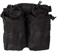 Mil-Tec Porta caricatori Doppio M4/M16, Nero Open Top (Attacco Molle) per Adulti, Unisex, Taglia Unica