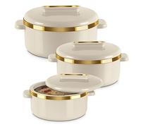 MILTON Casseruola isolata con coperchio, set da 3 pezzi da 2,1/1,5/1 qt. Scaldavivande termiche per zuppa/insalata, contenitore per alimenti caldi in acciaio inox, miglior set regalo per le mamme