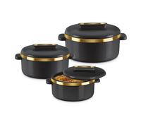 MILTON Casseruola isolata con coperchio, set da 3 pezzi da 2,1/1,5/1 qt. Scaldavivande termiche per zuppa/insalata, contenitore per alimenti caldi in acciaio inox, miglior set regalo per le mamme