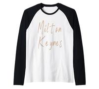 Milton Keynes Inghilterra Vintage Design Elegante Maglia con Maniche Raglan
