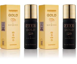 Milton-Lloyd Pure Gold by Mary Chess - Fragrance for Men - 50ml Eau de Toilette (Confezione da 2)