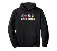 Milton Nome Cane Personalizzato Milton Pet Lover Felpa con Cappuccio