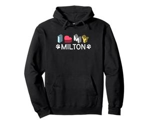 Milton Nome Cane Personalizzato Milton Pet Lover Felpa con Cappuccio