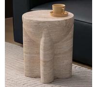 Milton & Oldbrook Tavolino composito Ø 37 cm Skive Beige