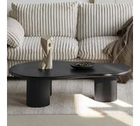 Milton & Oldbrook Tavolino da caffè 130 cm, Tovuz nero