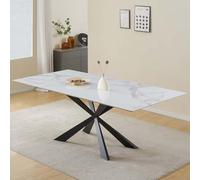 Milton & Oldbrook Zamora - Tavolo da pranzo 200 cm, in marmo bianco