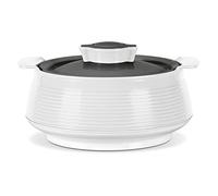 Milton Venice 2000 - Casseruola termica interna in acciaio inox, 1,85 litri, micro bianco, senza BPA, per uso alimentare, facile da trasportare, facile da riporre, ideale per Chapatti, Roti