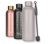 Milu Borraccia Termica 750ml - Acciaio Inox Bottiglia isolata Senza BPA Bottiglia d'Acqua a Tenuta stagna per Sport, Bicicletta, Yoga Mantiene Caldo per 12 Ore/Freddo 24 (Taupe Grey, 750ml)