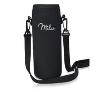 Milu Borsa in neoprene per piatto da bere in acciaio inox, 350 ml, 500 ml, 750 ml, 1000 ml, ricambio - borsa termica da viaggio - con tracolla (1000 ml)