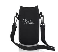 Milu Borsa in neoprene per piatto da bere in acciaio inox, 350 ml, 500 ml, 750 ml, 1000 ml, ricambio - borsa termica da viaggio - con tracolla (350 ml)