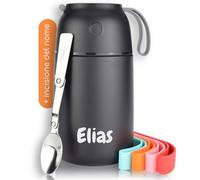 Milu Contenitore termico personalizzato con incisione - come idea regalo per Pasqua, festa del papà, festa della mamma, regalo d'amore, compleanno, cresima, dipendenti, Natale (650ml + incisione)