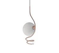 MILU'-R Sospensione 1 luce sferica satinata struttura rame senza base attacco G9 inclusa