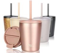 Milu Tazza Termica per caffè 300ml, 400ml, 500ml - Thermo Coffee Mug-to-Go, Tazza da Viaggio Senza BPA, Litri con Isolamento, In Acciaio Inox e Tenuta stagna per caffè e tè (Rose Gold, 300ml)