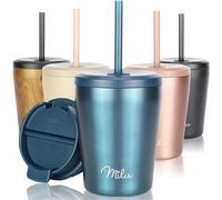 Milu Tazza Termica per caffè 300ml, 400ml, 500ml - Thermo Coffee Mug-to-Go, Tazza da Viaggio Senza BPA, Litri con Isolamento, In Acciaio Inox e Tenuta stagna per caffè e tè (Green, 300ml)