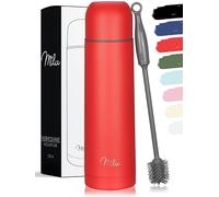 Milu Thermo Caffè Borraccia Termica - 1L, 750ml, 500ml - Termos Bottiglia Acqua per Vuoto in Acciaio Inox per Mantenere Caldo/Freddo (Rosso, 500 ml)