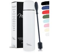 Milu Thermo Caffè Borraccia Termica - 1L, 750ml, 500ml - Termos Bottiglia Acqua per Vuoto in Acciaio Inox per Mantenere Caldo/Freddo (Bianco, 1 Litro)