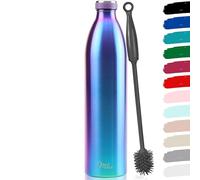 Milu - Thermo in acciaio inox da 350/500/750/1000ml/1,5L borraccia termica, a prova di perdite, a doppia parete, adatta per bevande gassate, con spazzola per la pulizia (Aurora, 1500ml)