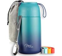 Milu Thermo per Alimenti 800 ml Contenitore Termico di Acciaio Inossidabile, Isotermico Sottovuoto per Cibi Caldi e Freddi (Verde Blu, 800ml)
