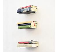MILUKA Libreria Scaffale Metallo Nera | Set 3 Mensole da Muro Design 15 cm | Libreria da Parete Sospesa | Mensola per Libri Invisibili, LIbreria Verticale Moderne | Scaffale libri sospeso, porta cd