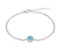 Miluna BRD934 Women's Bracelet - 925 Silver with Round Blue Topaz
