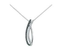 Miluna CLD2239BN Women's 18K White Gold Necklace with Diamond and Pearl Pendant