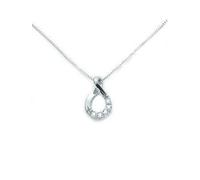 Miluna CLD2840 Women's Diamond Pendant Necklace in 18K White Gold