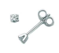 Miluna ERD1821_004X Women's 9K White Gold Diamond Stud Earrings