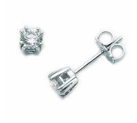 Miluna ERD5031_030G7 Women's Diamond Stud Earrings - White Gold, 0.30 Carat