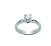 Miluna LID1928-D5 Women's 18K White Gold Solitaire Diamond Ring