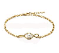 Miluna PBR3247G Bracelet - 925 Silver with Pearls and Topaz