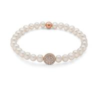 Miluna PBR3500R-TPZ Women's Bracelet - 925 Silver with White Pearls and Zirconia Details