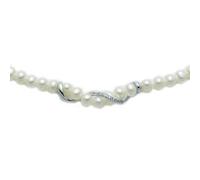 Miluna PCL2082 Women's White Gold Necklace with Pearl and Diamond Pendant