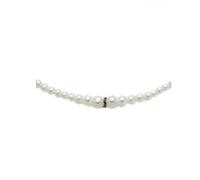 Miluna PCL2222BN Women's Necklace - 18kt White Gold with Pearls and Diamonds