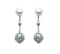 Miluna PER2450 Women's Earrings - 925 Silver with White Pearls